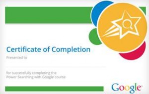 Google: Certificate of Completion
